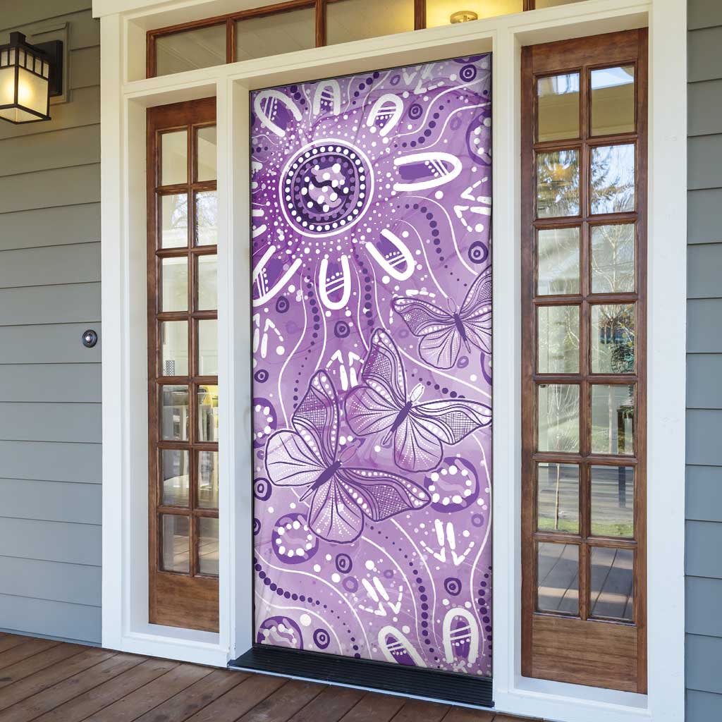 Australia Epilepsy Awareness Indigenous Door Cover Butterfly Aboriginal Art - Aussie Hoodie