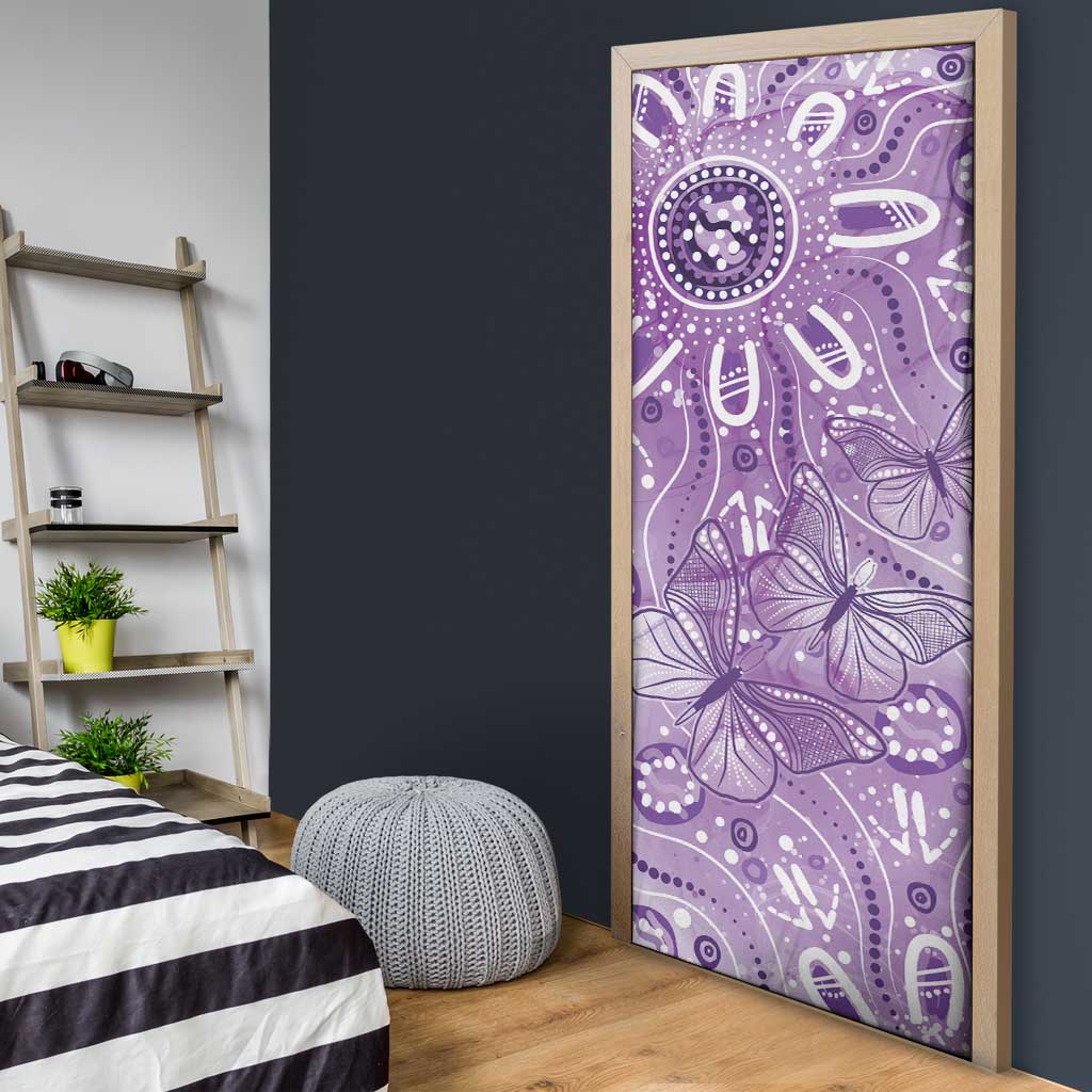 Australia Epilepsy Awareness Indigenous Door Cover Butterfly Aboriginal Art - Aussie Hoodie