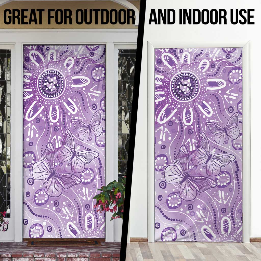 Australia Epilepsy Awareness Indigenous Door Cover Butterfly Aboriginal Art - Aussie Hoodie