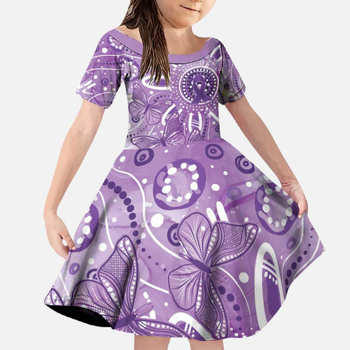 Australia Epilepsy Awareness Indigenous Family Matching Long Sleeve Bodycon Dress and Hawaiian Shirt Butterfly Aboriginal Art - Aussie Hoodie