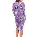 Australia Epilepsy Awareness Indigenous Family Matching Long Sleeve Bodycon Dress and Hawaiian Shirt Butterfly Aboriginal Art - Aussie Hoodie