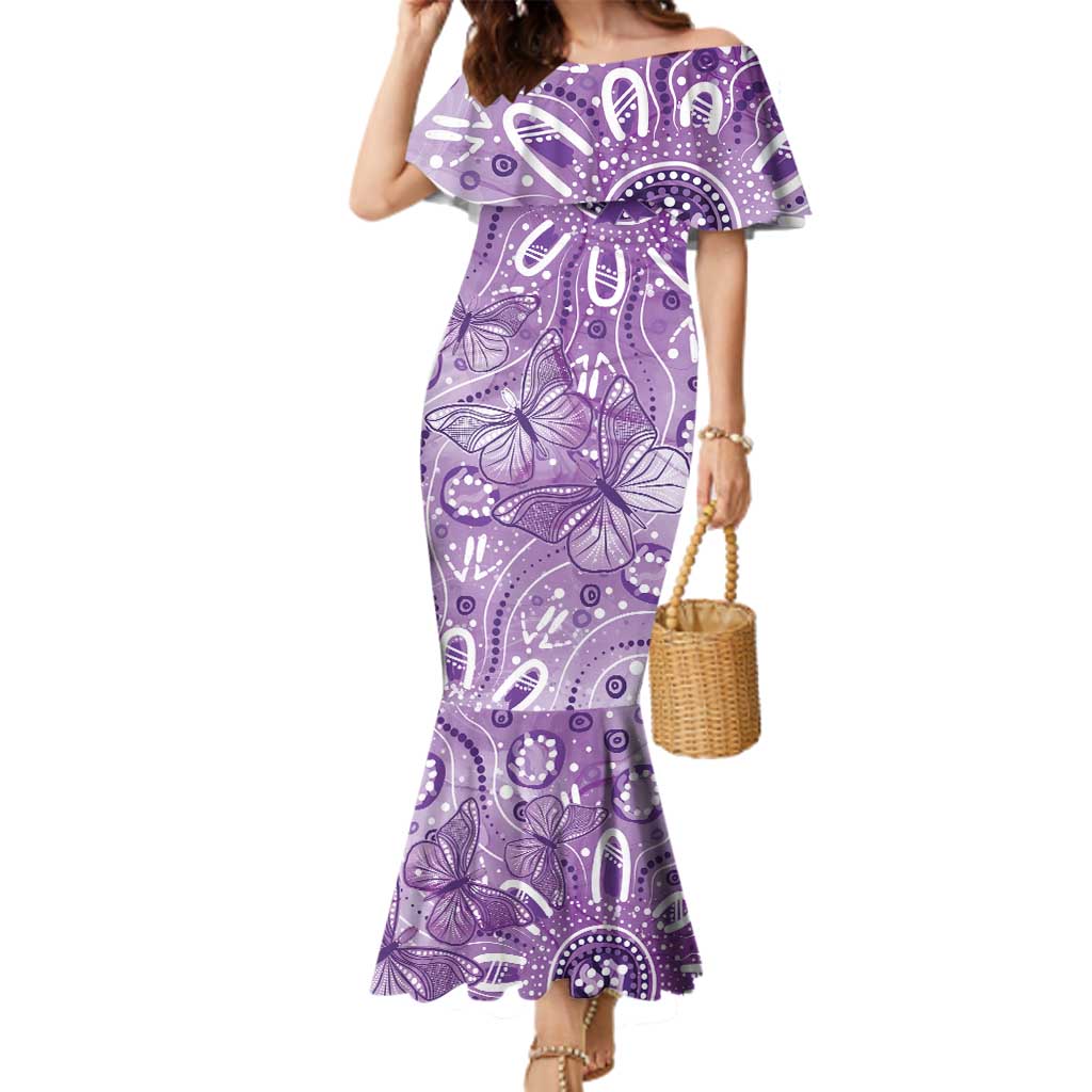 Australia Epilepsy Awareness Indigenous Family Matching Mermaid Dress and Hawaiian Shirt Butterfly Aboriginal Art - Aussie Hoodie