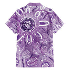 Australia Epilepsy Awareness Indigenous Family Matching Off The Shoulder Long Sleeve Dress and Hawaiian Shirt Butterfly Aboriginal Art - Aussie Hoodie