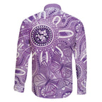 Australia Epilepsy Awareness Indigenous Family Matching Off The Shoulder Long Sleeve Dress and Hawaiian Shirt Butterfly Aboriginal Art - Aussie Hoodie