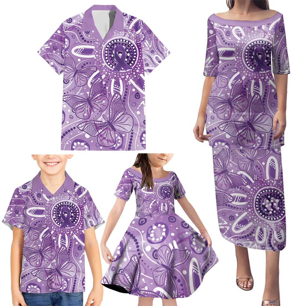 Australia Epilepsy Awareness Indigenous Family Matching Puletasi and Hawaiian Shirt Butterfly Aboriginal Art - Aussie Hoodie