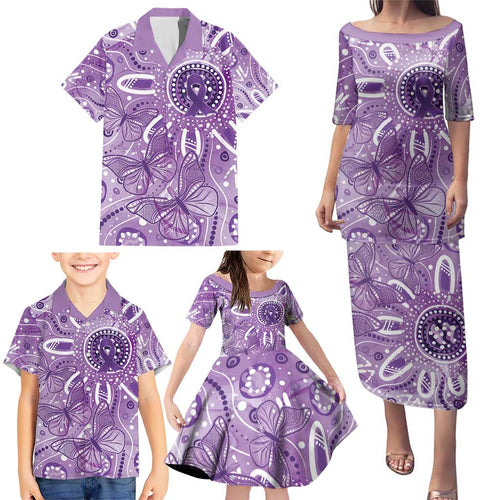 Australia Epilepsy Awareness Indigenous Family Matching Puletasi and Hawaiian Shirt Butterfly Aboriginal Art - Aussie Hoodie