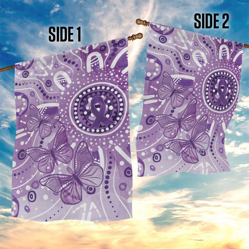 Australia Epilepsy Awareness Indigenous Garden Flag Butterfly Aboriginal Art - Aussie Hoodie