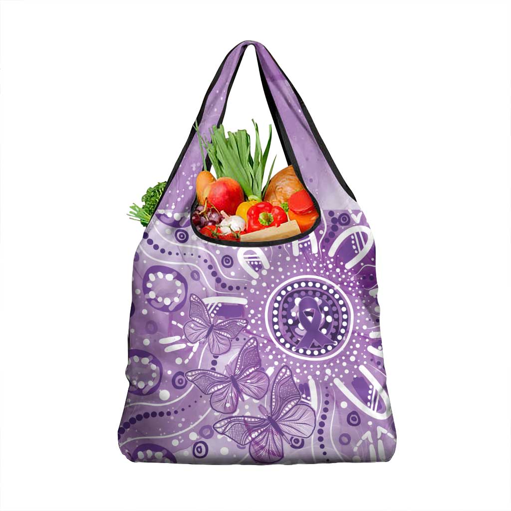 Australia Epilepsy Awareness Indigenous Grocery Bag Butterfly Aboriginal Art - Aussie Hoodie