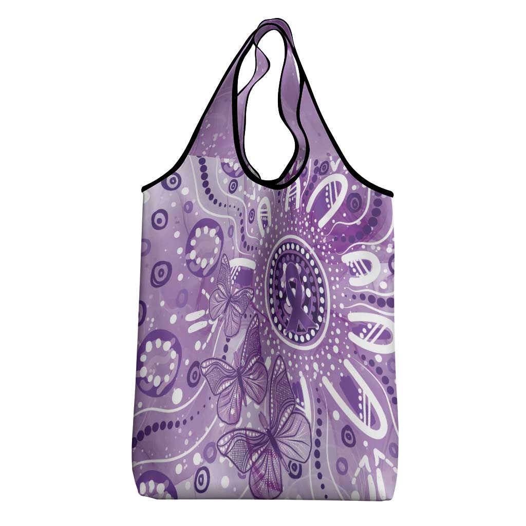 Australia Epilepsy Awareness Indigenous Grocery Bag Butterfly Aboriginal Art - Aussie Hoodie