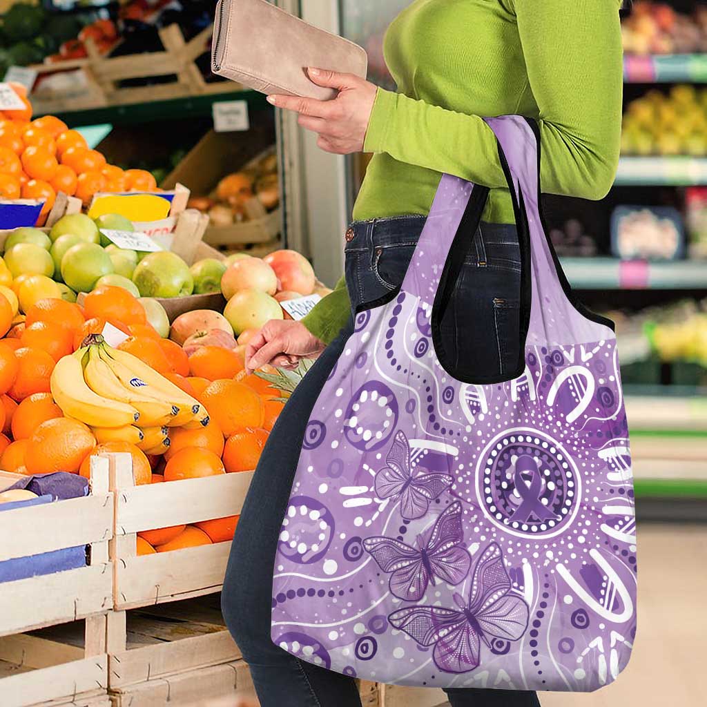 Australia Epilepsy Awareness Indigenous Grocery Bag Butterfly Aboriginal Art - Aussie Hoodie