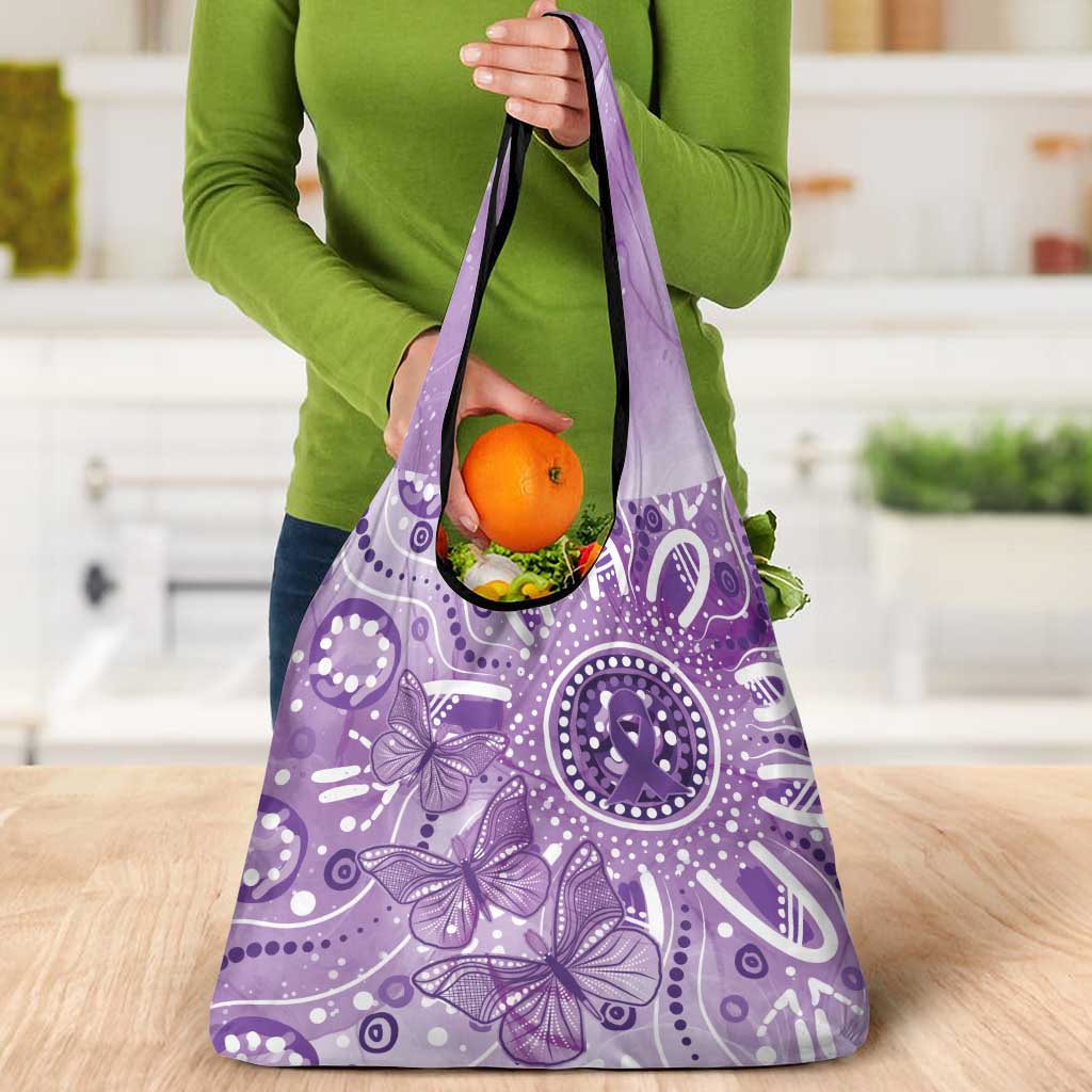 Australia Epilepsy Awareness Indigenous Grocery Bag Butterfly Aboriginal Art - Aussie Hoodie