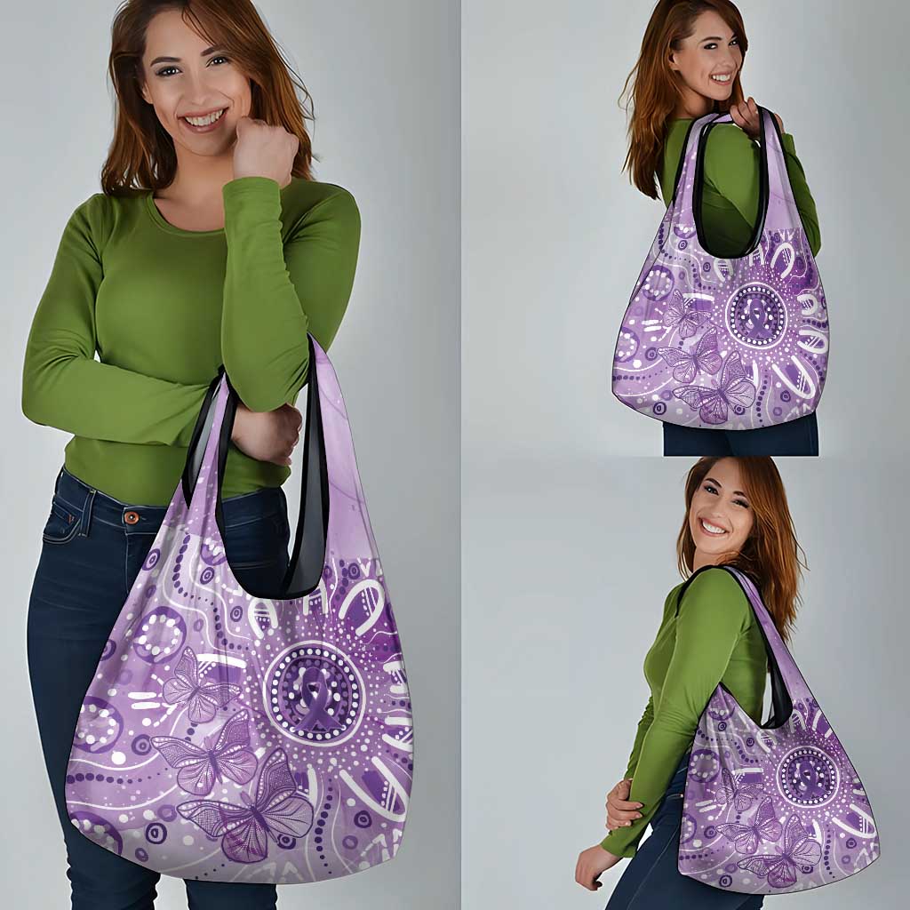 Australia Epilepsy Awareness Indigenous Grocery Bag Butterfly Aboriginal Art - Aussie Hoodie
