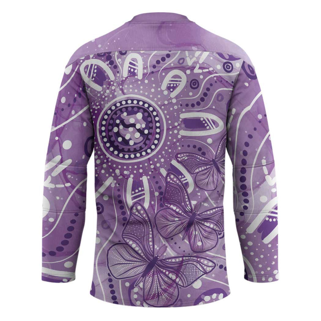 Australia Epilepsy Awareness Indigenous Hockey Jersey Butterfly Aboriginal Art - Aussie Hoodie