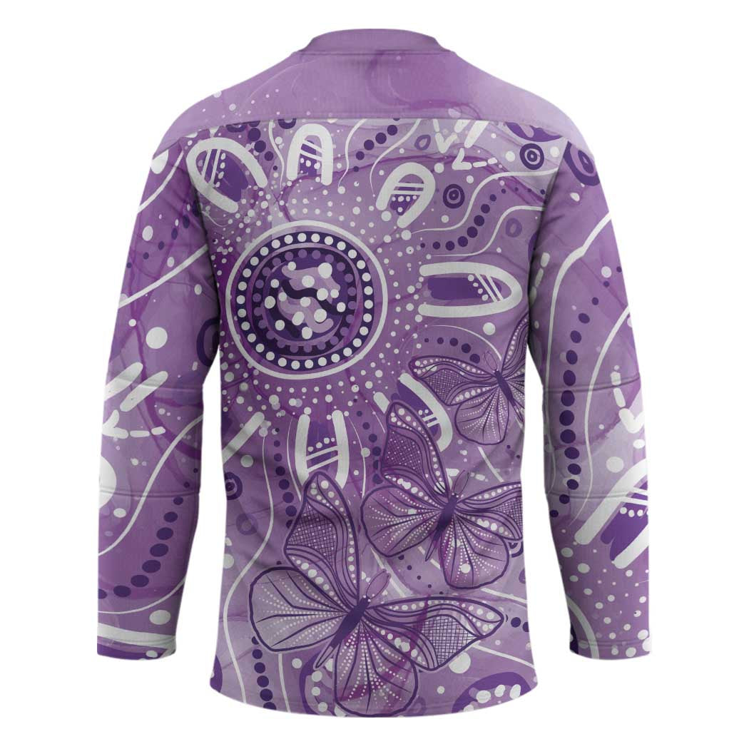 Australia Epilepsy Awareness Indigenous Hockey Jersey Butterfly Aboriginal Art - Aussie Hoodie