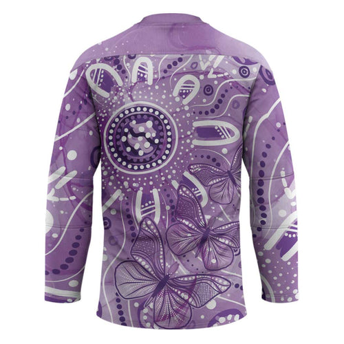 Australia Epilepsy Awareness Indigenous Hockey Jersey Butterfly Aboriginal Art - Aussie Hoodie