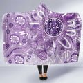 Australia Epilepsy Awareness Indigenous Hooded Blanket Butterfly Aboriginal Art - Aussie Hoodie