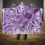 Australia Epilepsy Awareness Indigenous Hooded Blanket Butterfly Aboriginal Art - Aussie Hoodie