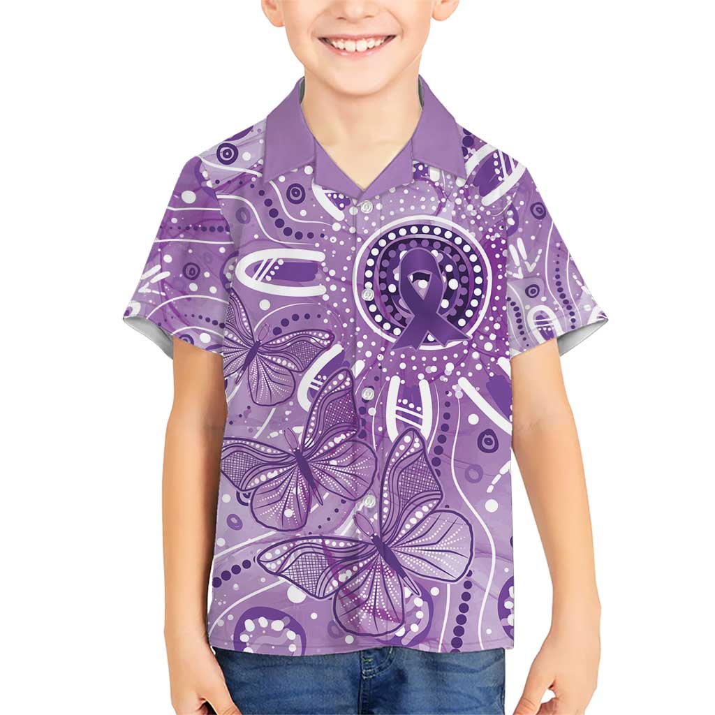 Australia Epilepsy Awareness Indigenous Kid Hawaiian Shirt Butterfly Aboriginal Art - Aussie Hoodie