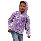 Australia Epilepsy Awareness Indigenous Kid Hoodie Butterfly Aboriginal Art - Aussie Hoodie