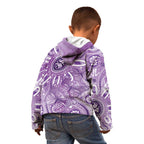 Australia Epilepsy Awareness Indigenous Kid Hoodie Butterfly Aboriginal Art - Aussie Hoodie