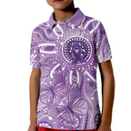 Australia Epilepsy Awareness Indigenous Kid Polo Shirt Butterfly Aboriginal Art - Aussie Hoodie