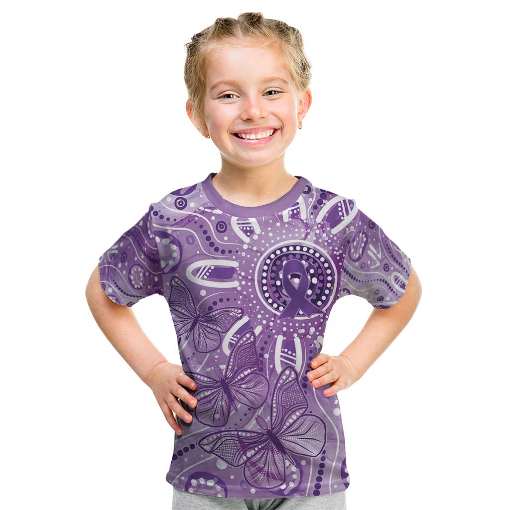 Australia Epilepsy Awareness Indigenous Kid T Shirt Butterfly Aboriginal Art - Aussie Hoodie