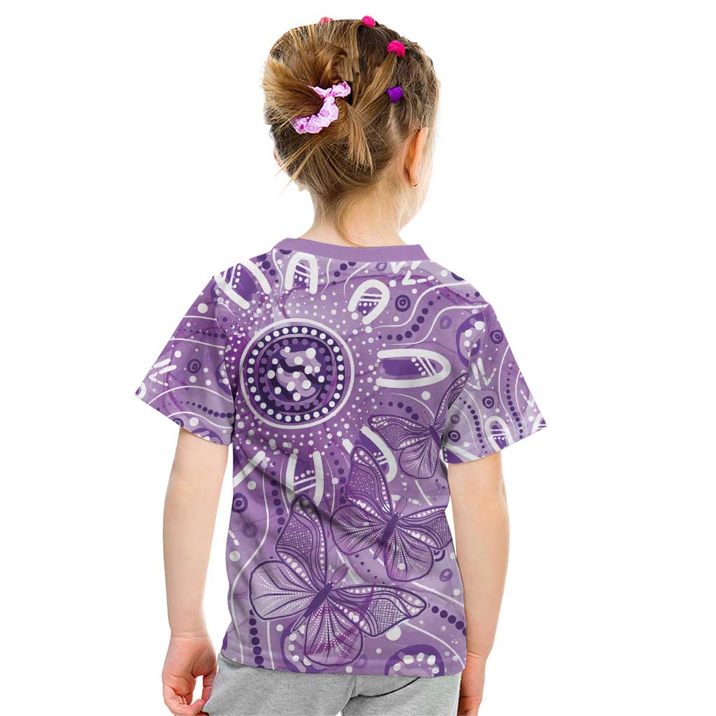Australia Epilepsy Awareness Indigenous Kid T Shirt Butterfly Aboriginal Art - Aussie Hoodie