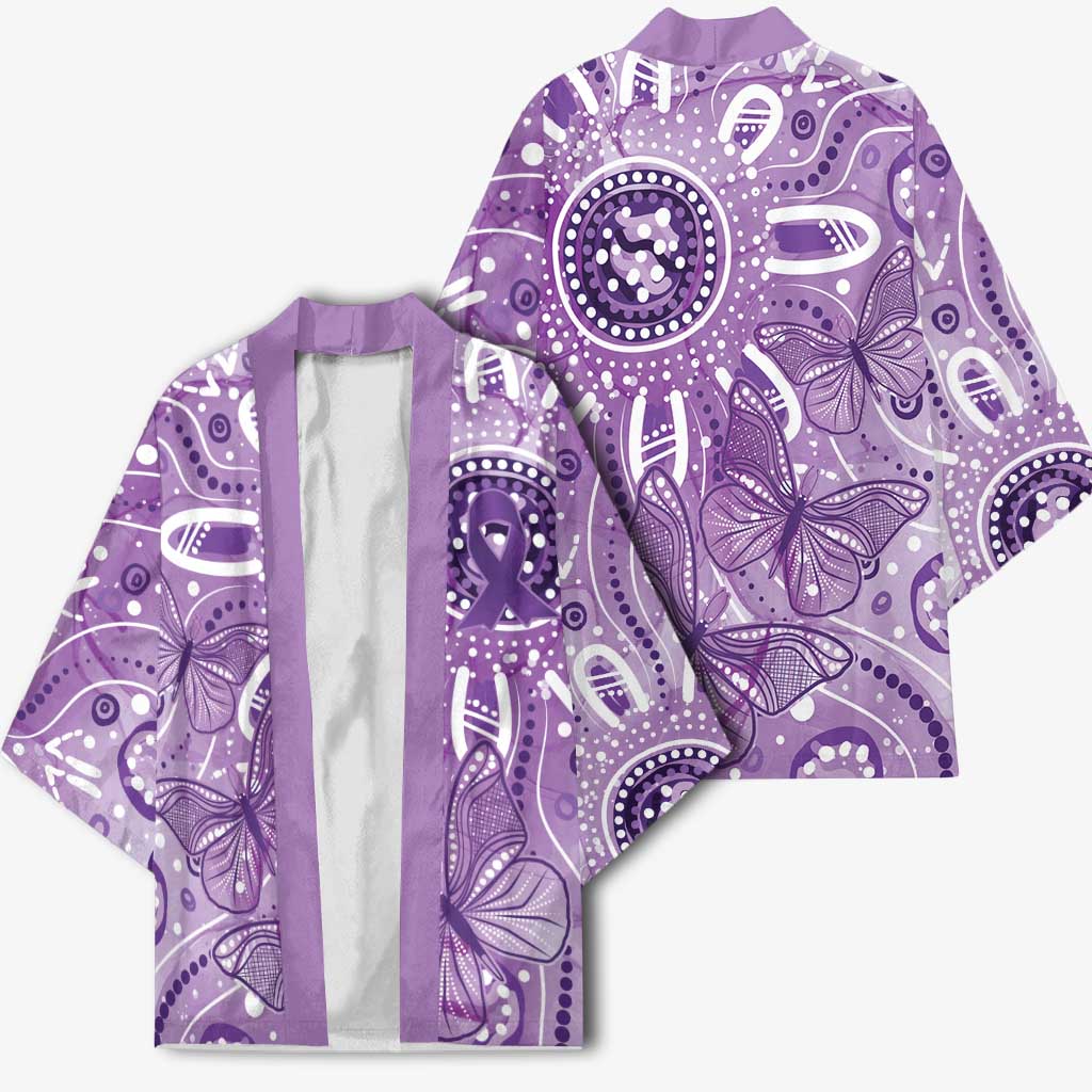 Australia Epilepsy Awareness Indigenous Kimono Butterfly Aboriginal Art - Aussie Hoodie