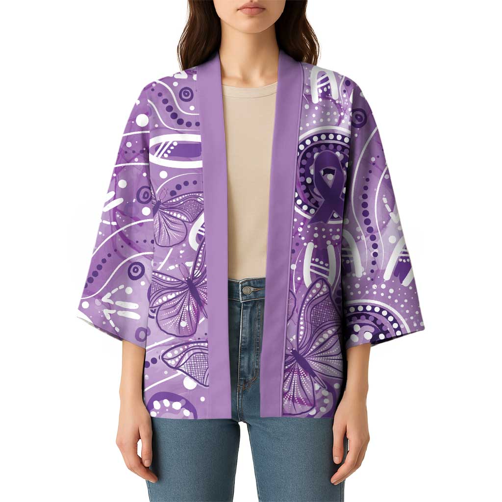 Australia Epilepsy Awareness Indigenous Kimono Butterfly Aboriginal Art - Aussie Hoodie