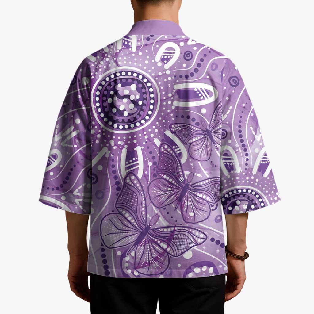 Australia Epilepsy Awareness Indigenous Kimono Butterfly Aboriginal Art - Aussie Hoodie