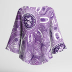 Australia Epilepsy Awareness Indigenous Kimono Sleeve Blouse Butterfly Aboriginal Art - Aussie Hoodie