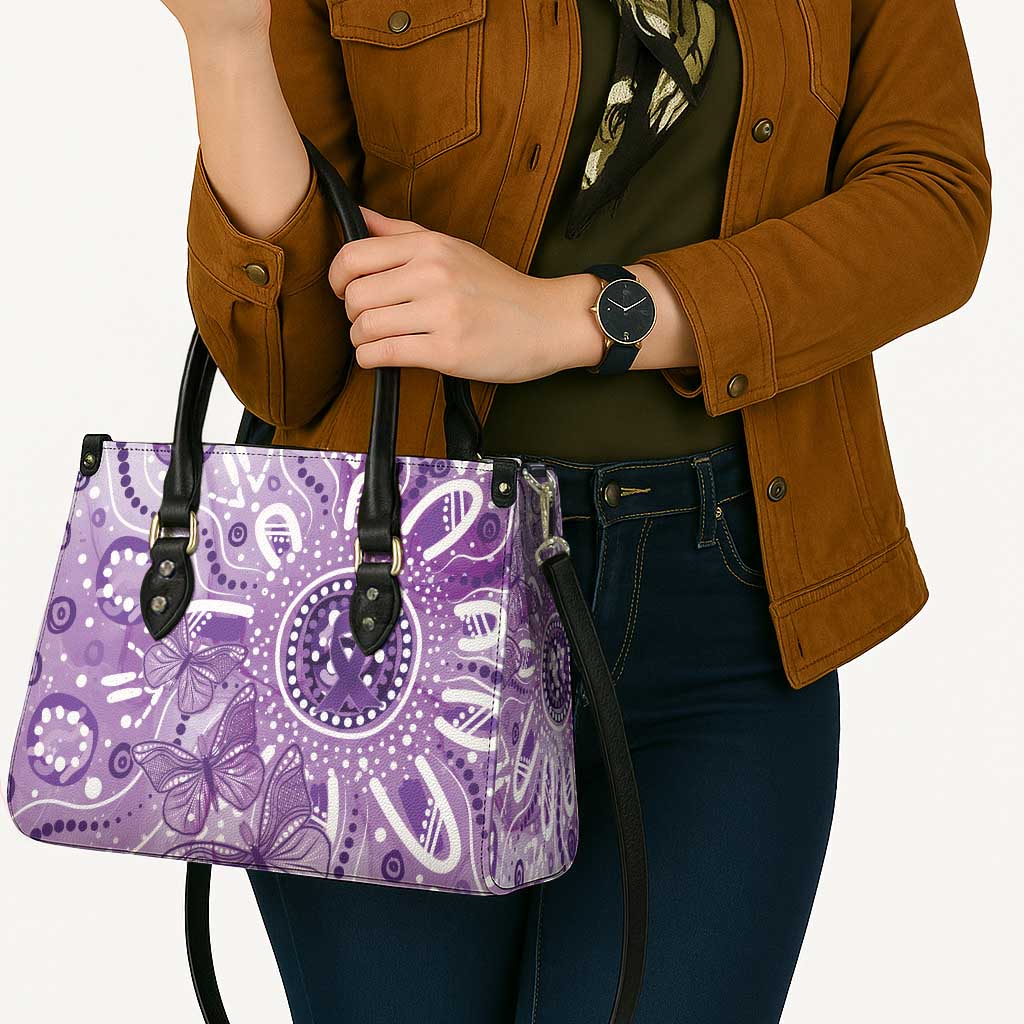 Australia Epilepsy Awareness Indigenous Leather Bag Butterfly Aboriginal Art - Aussie Hoodie