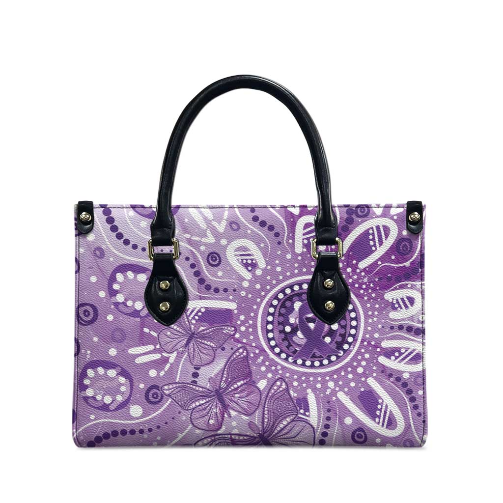 Australia Epilepsy Awareness Indigenous Leather Bag Butterfly Aboriginal Art - Aussie Hoodie
