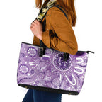 Australia Epilepsy Awareness Indigenous Leather Tote Bag Butterfly Aboriginal Art - Aussie Hoodie
