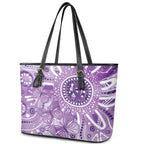 Australia Epilepsy Awareness Indigenous Leather Tote Bag Butterfly Aboriginal Art - Aussie Hoodie