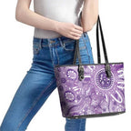 Australia Epilepsy Awareness Indigenous Leather Tote Bag Butterfly Aboriginal Art - Aussie Hoodie