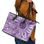 Australia Epilepsy Awareness Indigenous Leather Tote Bag Butterfly Aboriginal Art - Aussie Hoodie