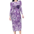 Australia Epilepsy Awareness Indigenous Long Sleeve Bodycon Dress Butterfly Aboriginal Art - Aussie Hoodie