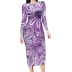 Australia Epilepsy Awareness Indigenous Long Sleeve Bodycon Dress Butterfly Aboriginal Art - Aussie Hoodie
