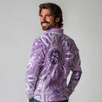 Australia Epilepsy Awareness Indigenous Long Sleeve Polo Shirt Butterfly Aboriginal Art - Aussie Hoodie
