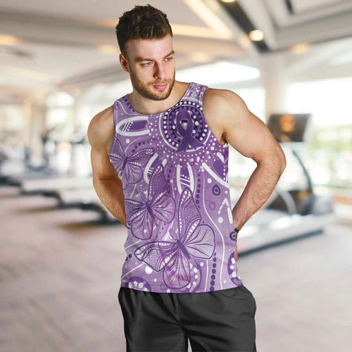 Australia Epilepsy Awareness Indigenous Men Tank Top Butterfly Aboriginal Art - Aussie Hoodie