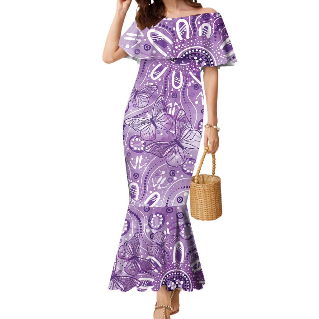 Australia Epilepsy Awareness Indigenous Mermaid Dress Butterfly Aboriginal Art - Aussie Hoodie