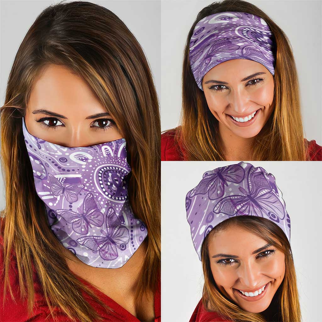 Australia Epilepsy Awareness Indigenous Neck Gaiter Butterfly Aboriginal Art - Aussie Hoodie