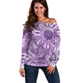 Australia Epilepsy Awareness Indigenous Off Shoulder Sweater Butterfly Aboriginal Art - Aussie Hoodie