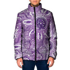 Australia Epilepsy Awareness Indigenous Padded Jacket Butterfly Aboriginal Art - Aussie Hoodie