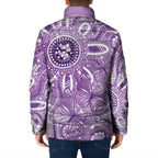 Australia Epilepsy Awareness Indigenous Padded Jacket Butterfly Aboriginal Art - Aussie Hoodie