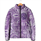 Australia Epilepsy Awareness Indigenous Padded Jacket Butterfly Aboriginal Art - Aussie Hoodie