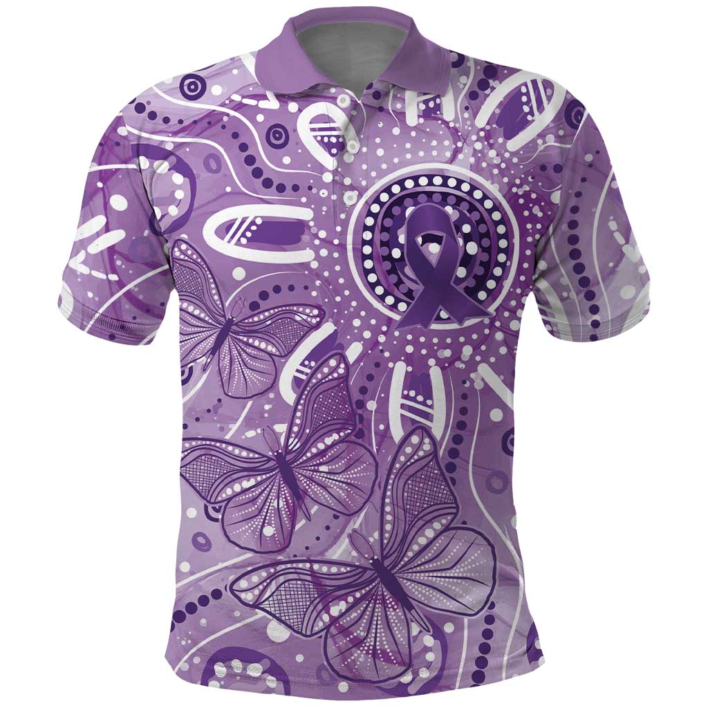 Australia Epilepsy Awareness Indigenous Polo Shirt Butterfly Aboriginal Art - Aussie Hoodie