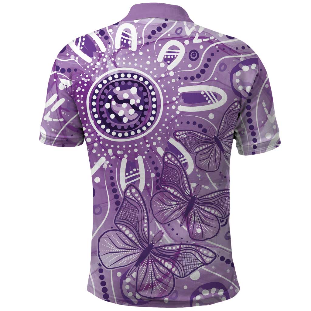 Australia Epilepsy Awareness Indigenous Polo Shirt Butterfly Aboriginal Art - Aussie Hoodie