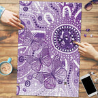 Australia Epilepsy Awareness Indigenous Puzzle Butterfly Aboriginal Art - Aussie Hoodie